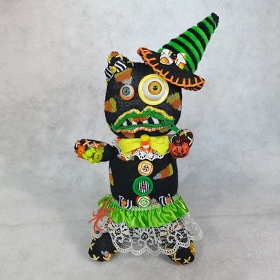 Halloween Witch Monster Art Doll Zipper Mouth Creepy Cute OOAK