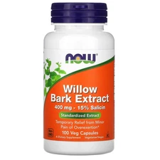 Willow Bark Extract, 100 Veg Capsules (400 mg per Capsule)