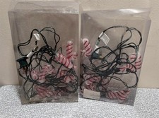 2 SETS Plastic Blow Mold CANDY CANE Christmas STRING LIGHTS 20 Canes Total WORK