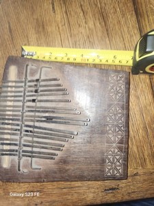 HANDMADE VTG AFRICAN KALIMBA MBIRA THUMB PIANO WOODEN PERCUSSION FOLK INSTRUMENT