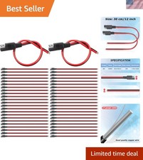 14 AWG Connectors Cable Compatible with SAE 30cm 2 Pin Single Plug Disconnect...