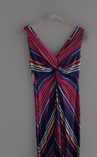 A Pea In The Pod Maternity Maxi Dress Large Striped Sleeveless