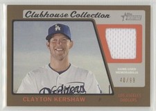 2015 Topps Heritage Clubhouse Collection Relics Gold 40/99 Clayton Kershaw