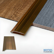 7mm Angle Edge Threshold Strip Stick Down Laminate/Wood/Tile Door Bar 0.9m