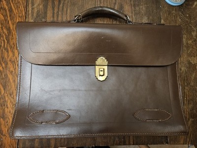 Vintage The Leather Specialty Co. Briefcase Type I Made in USA Lawyer Bag w/ key