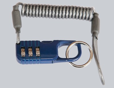 Icetools Lock-Up-Leash, Fangriemen mit Spiralkabel und Kabelschloß