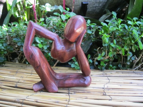 Balinese Hand Carved Yoga Abstract Sculpture - Picture 6 of 20