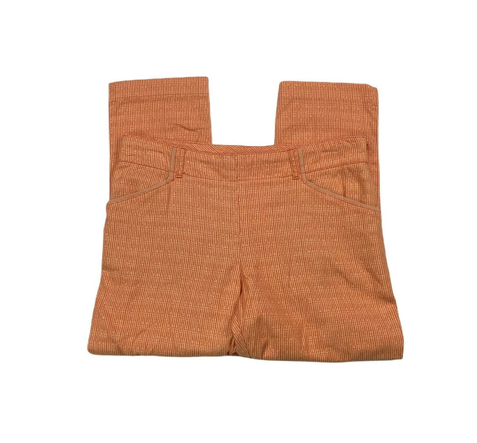 Cartonnier Charlie Trouser Side Zip Womens Size 10 Orange Striped Pants - Image 4 of 4