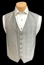 Men's Chaps Ralph Lauren Silver Vest - Formal Wear / Suit / Wedding / Prom / Tux