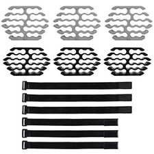 Cord Management & Organizer Kit - 12 Pieces Organizes & Holds up to 24 Cables