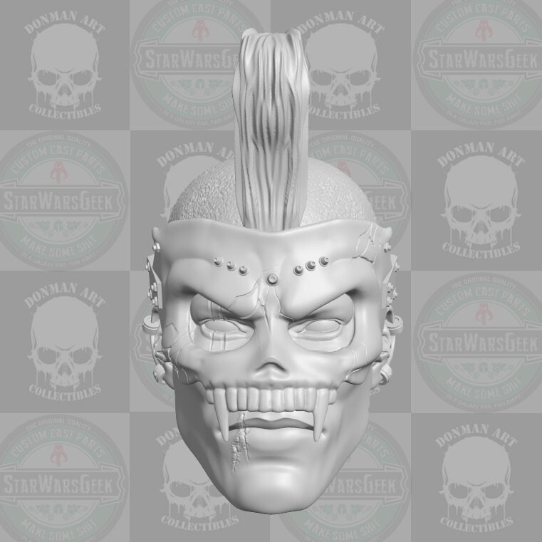 Dreadnok Orphan Maker custom head for GI Joe Classified & other figures