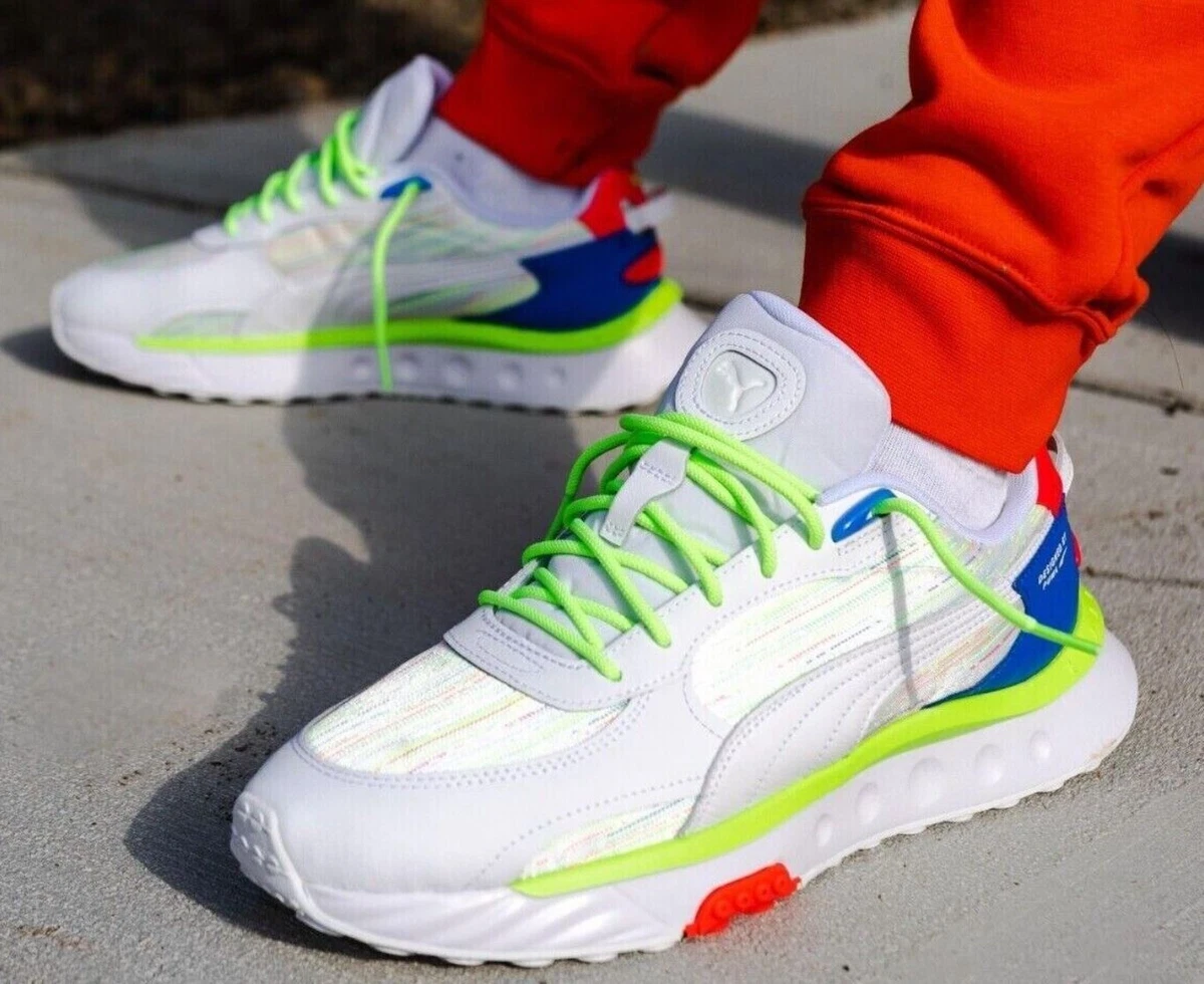 Puma Men\'s Wild Rider Tecno White Green Glare Sneakers Size 10.5 381596-03 PUMA Wild Rider for Sale - Authenticity Guaranteed - eBay main image 3