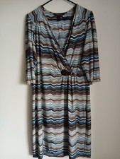 Signature by Robbie Bee Sz 1X Woman's  Dress Faux Wrap 