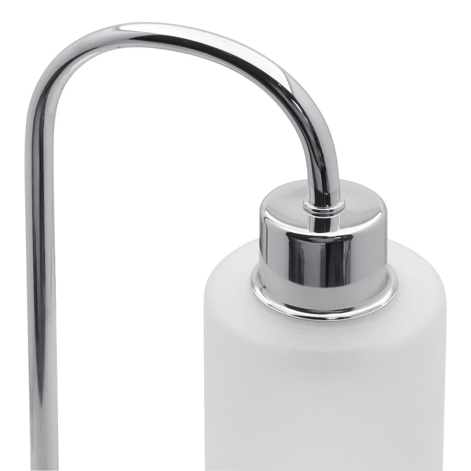 Modern Chrome Table Lamp Frosted Glass Shade Bedside Light Desk Lamp T507 - Image 3 of 4