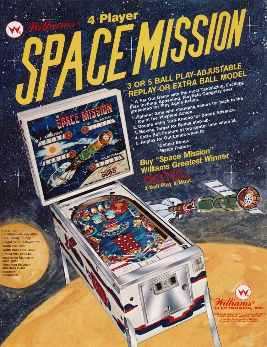 Space Mission Pinball Machine