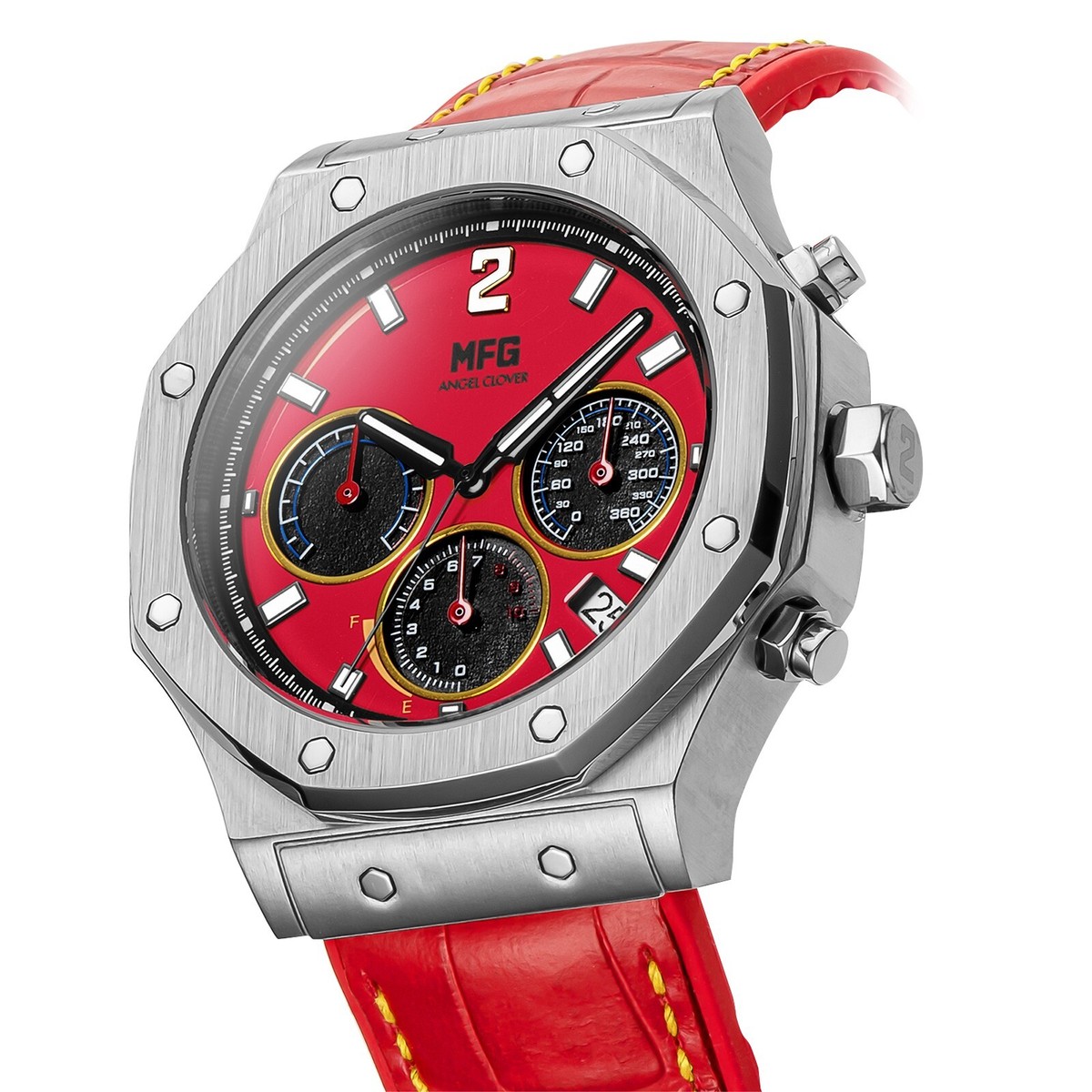 メシア666 Angel Clover x MF GHOST Solar Watch Ferrari 488 GTB EVS43MFG