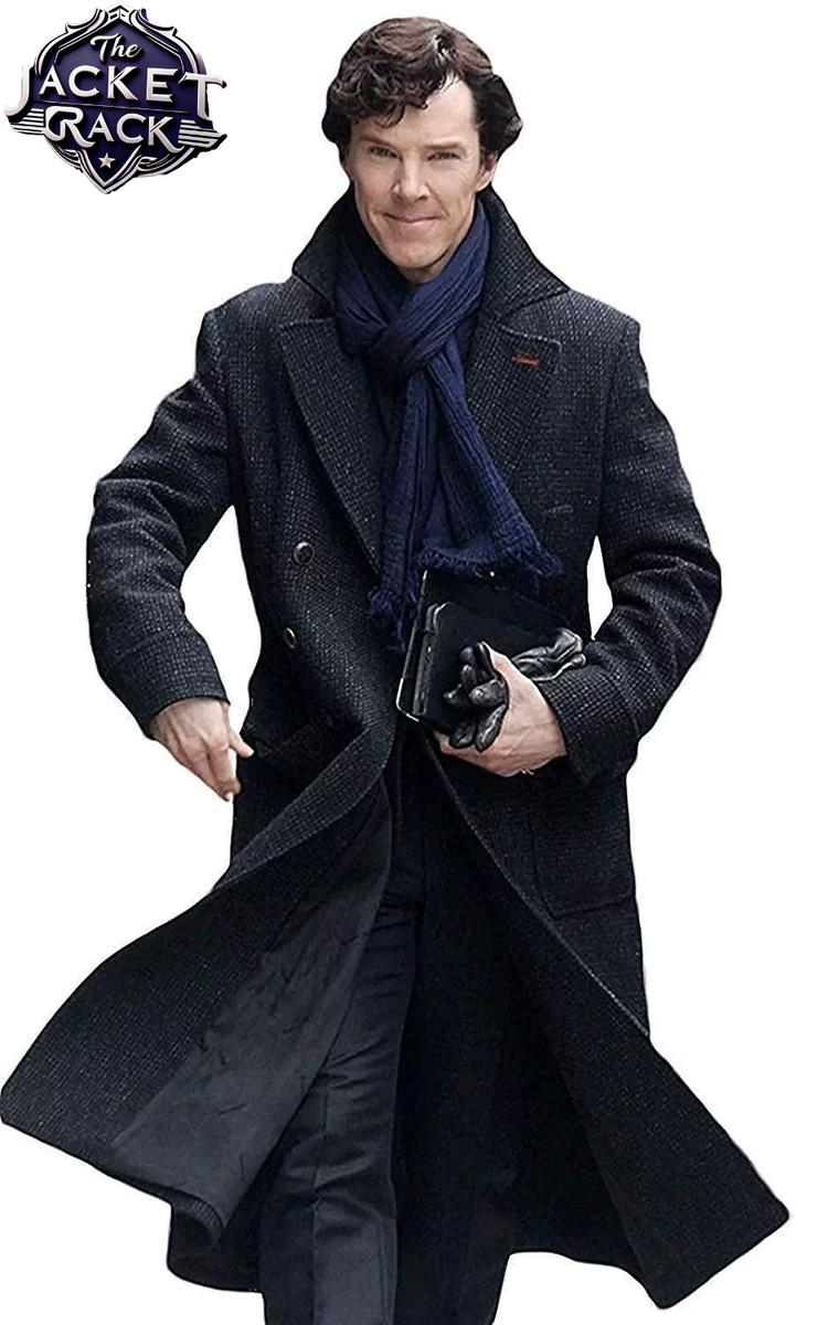Sherlock Holmes Benedict Cumberbatch Winter Men's Black Wool