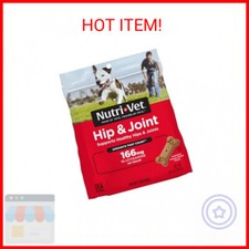 Nutri-Vet Hip  Joint Biscuits for Dogs - Tasty Dog Glucosamine Treat  Dog Join