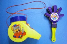 Chuck E Cheese 1995 - Water Bottle and Clapper