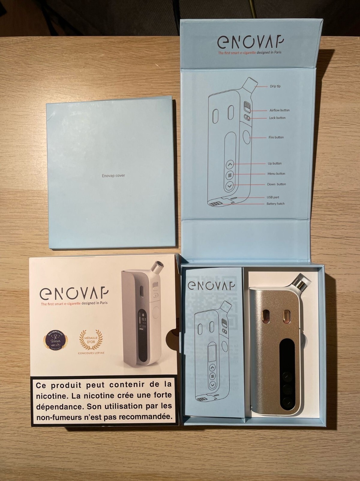 Vaporisateur ENOVAP neuf sous blister e-cigarette intelligente double pod