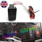 VW T4 USB Charger Blue Dual Dash Blank Rocker Switches 2 Port Socket DC 12V LUPO