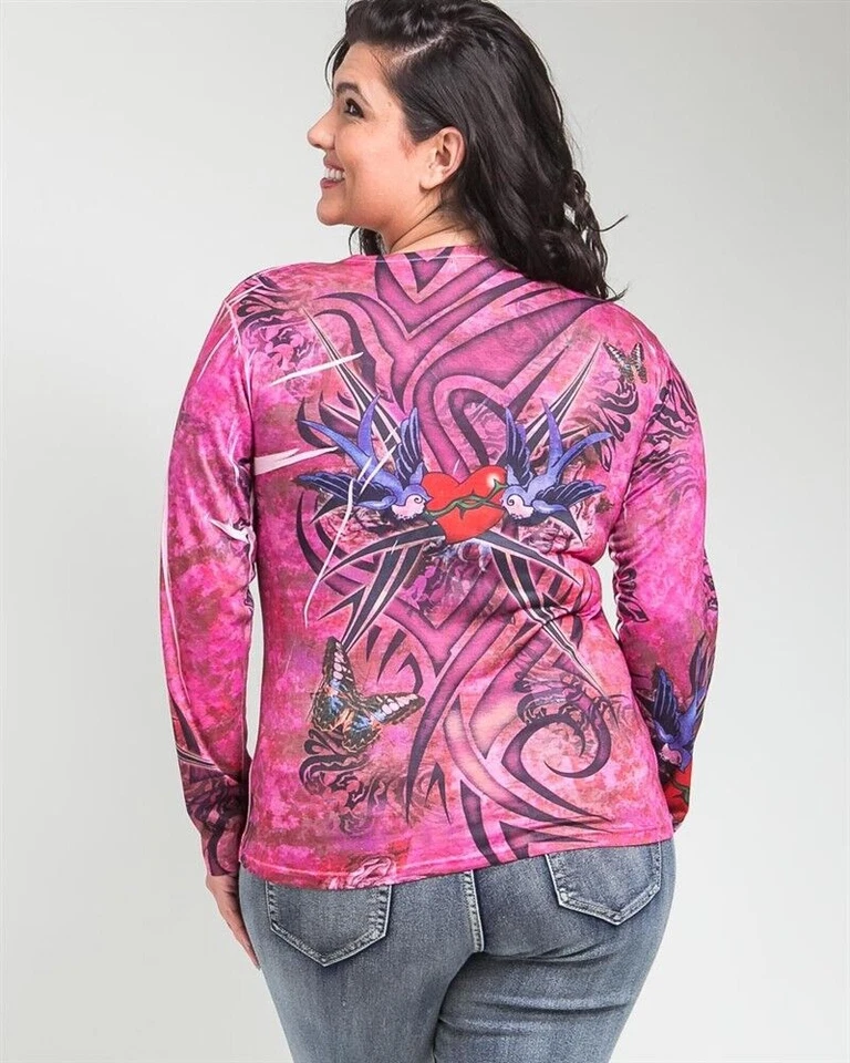 Top Takoni Damas Adornado Tejido Manga Larga Cuello en V Rosa Talla XL Foto 4 de 4