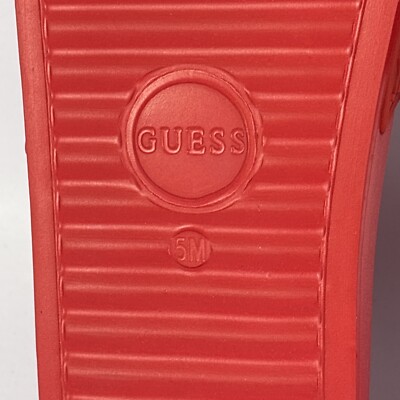 Guess Evoke Logo Slides Color Red Mens Sz 5m NEW NWOB Slip  display picture 1