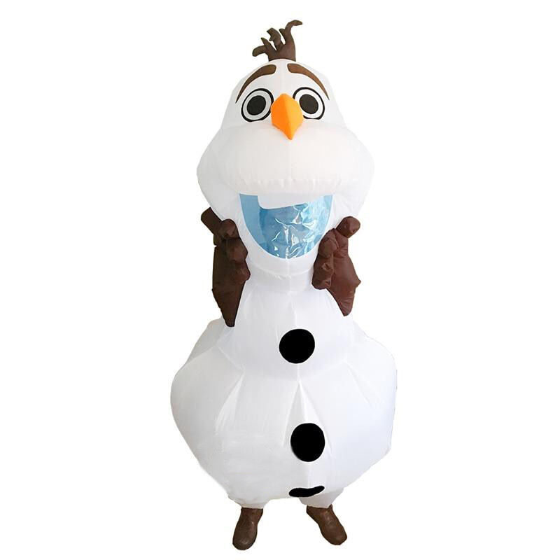Costume Olaf Pupazzo di Neve gonfiabile per adulti vestito