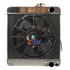 3 Row Aluminium Radiator+Fan for 1964 1965 Buick Skylark V6 3.7L Engine