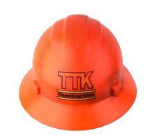ERB Delta Plus Americana Full Brim Hard Hat Hi-Viz Orange TTK Construction