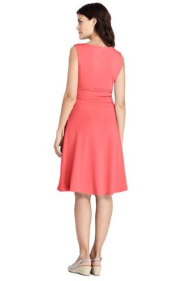 lands end fit and flare dress Anne Klein Twist Neck Midi Dress main image 1