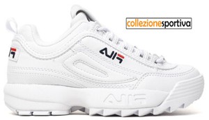 fila disruptor low donna bianco