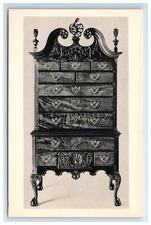 Postcard Mahogany High Chest of Drawers c1765-80 Winterthur Museum Collotype
