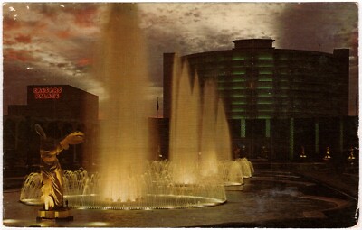 Postcard - Caesars Palace, Las Vegas, Nevada NV - Night/Fountain View 1969 (M2j)