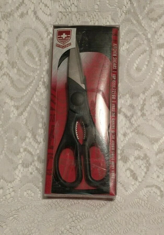 Steeledge Kitchen Shears Scissors Cooking Utensils with Bottle Opener tblno1