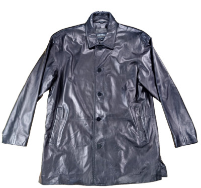 Robert Comstock Endurance 100% Leather Jacket Coat Men Size 42 Brown Lightweight