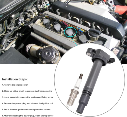 Set of 4 Ignition Coil Pack and Spark Plugs Fits for Toyota Camry RAV4 Highlande - Picture 5 of 7