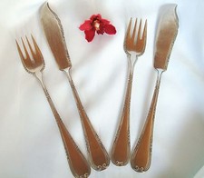 2 Pers. GOWE Fischbesteck Wellner Fisch Messer Fisch Gabel Modell 12 / ab 381