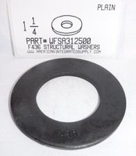 1-1/4 INCH FLAT STRUCTURAL WASHERS F436 STEEL PLAIN 2-1/2 IN OD 5