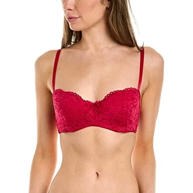 Sujetador con aros copas moldeadas b.tempt'd by Wacoal X6502 de encaje Ciao Bella, rojo, 34B Foto 3 de 4