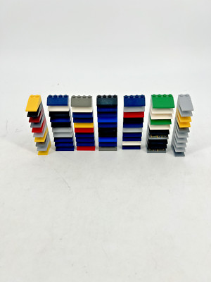 Lot Of 70 Lego Slopes - (20) 3x2 30363 (40) 2x4 3037 (10) 3x4 3297 - PRE OWNED