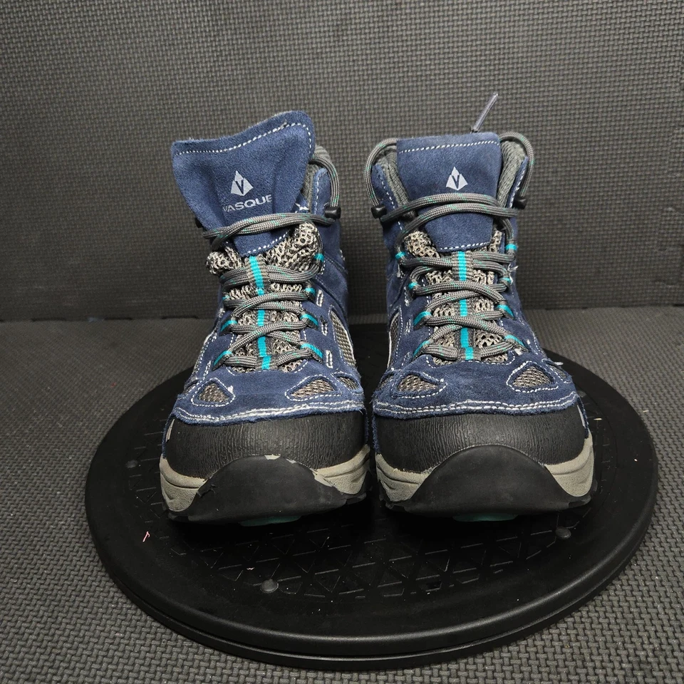 Vasque Breeze III Hiking Boots Boys Sz 5 Brown Blue Gray Ultra Dry Lace Up Botas - Image 2 of 4