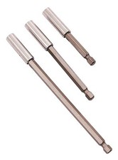 3pc Magnetic Bit Holder Set 75mm 100mm 150mm Extension Bars 1/4" Hex Shank L2210
