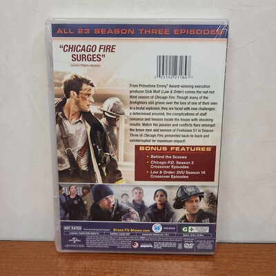 Chicago Fire: The Complete Season Three 3 (DVD, 2015, 6-Disc Set