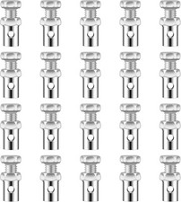 Giantree 20 Pcs Universal 1/8" Throttle Brake Cable Ends, Go Kart Silver