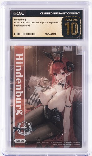 2025 AZUR LANE CLEAR COLL CARD VOL. 4 #99 HINDENBURG CGC 10 PRISTINE
