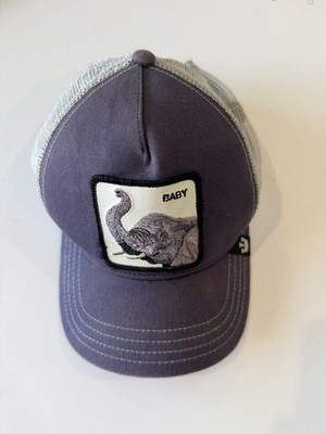 Goorin Bros Trucker Hat Baby Elephant Patch Navy Blue Mesh Snapback