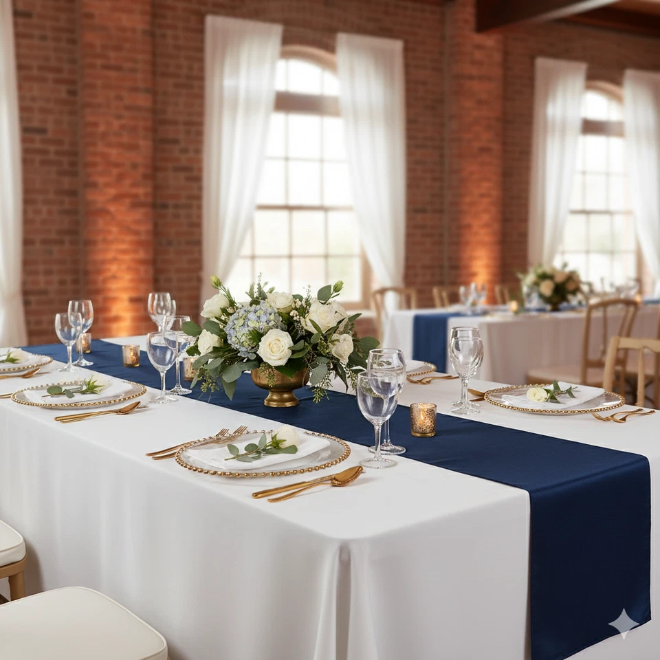 Ropa de cama YCC - 14 x 108 pulgadas L'amour corredor de mesa satinado para bodas Foto 2 de 4