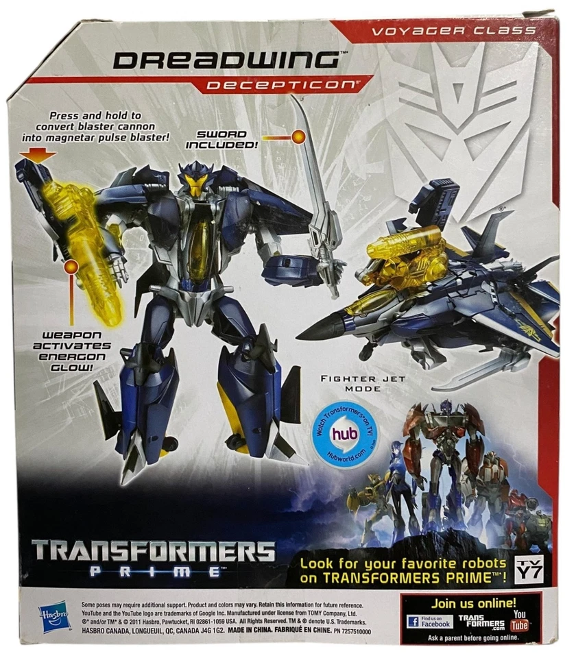 Figura Transformers Prime Robots in Disguise Voyager Class Dreadwing NUEVA 2011 Foto 2 de 4