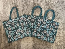 3-Pack TJ Maxx Floral Reusable Tote Bags – Eco Shopping Grocery Totes – New